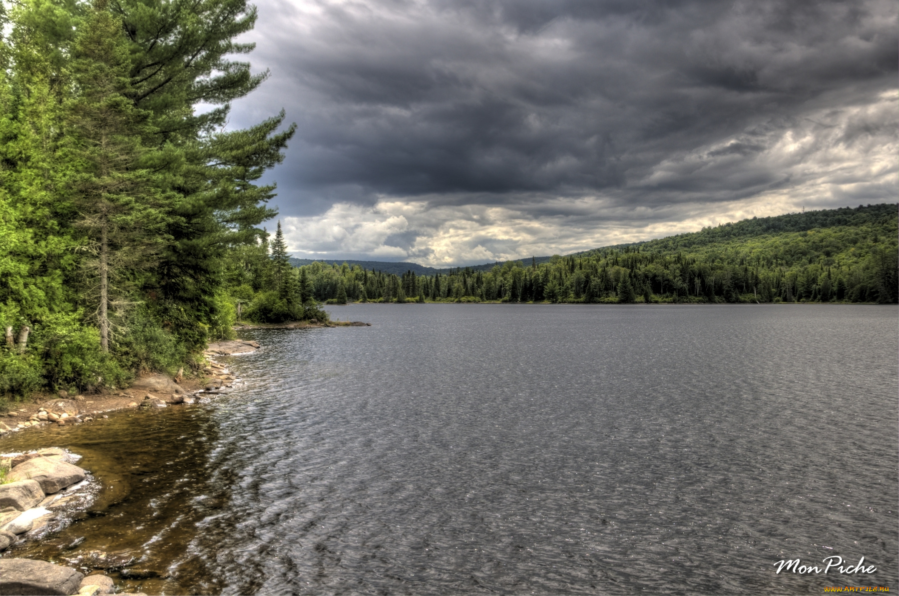parc, national, de, la, mauricie, lake, bouchard, природа, реки, озера, квебек