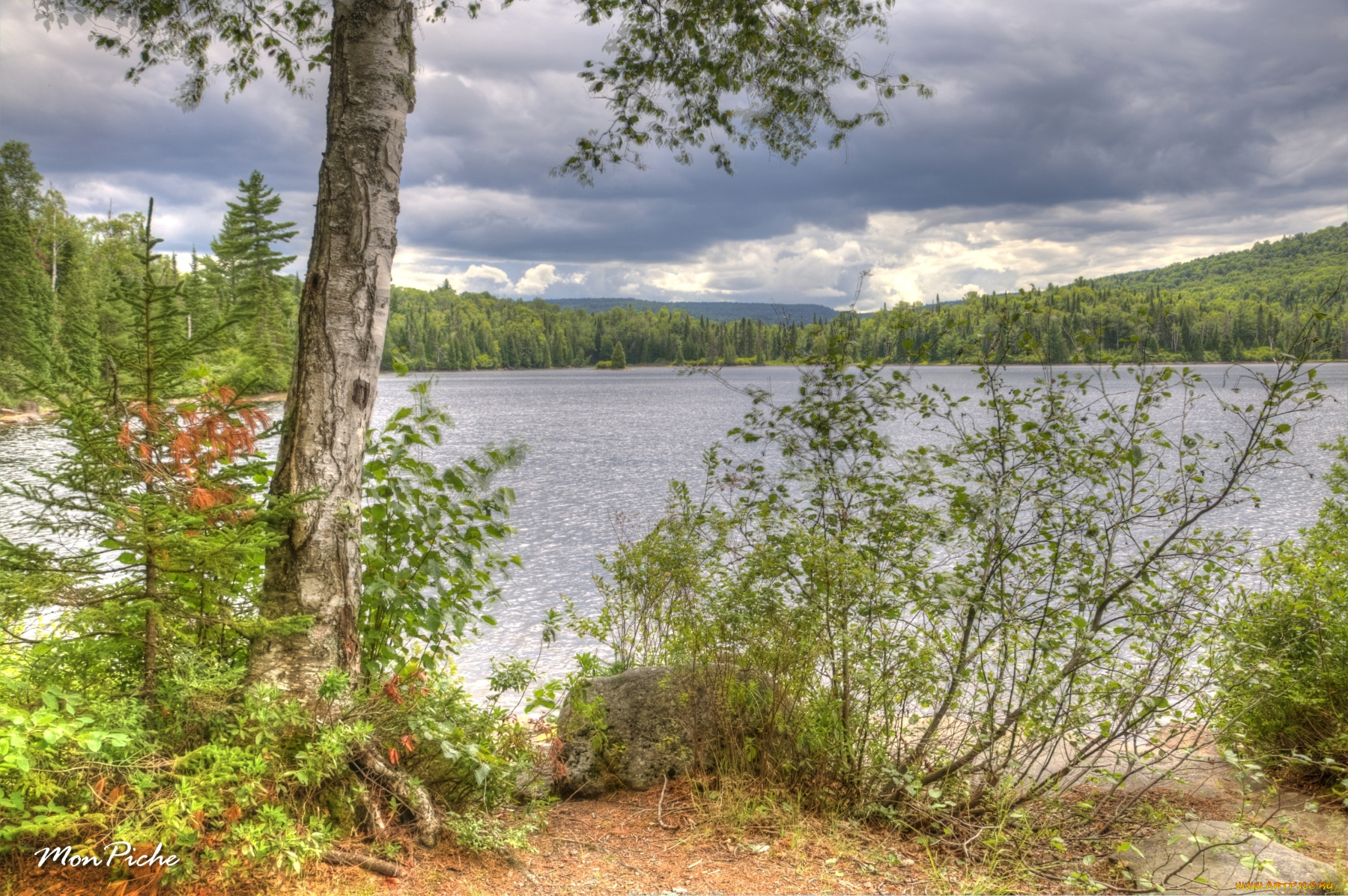 parc, national, de, la, mauricie, lake, bouchard, природа, реки, озера, квебек