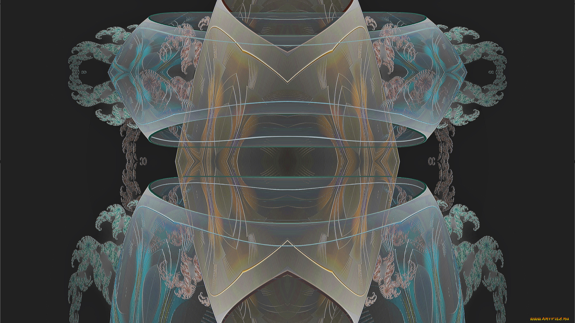 3д, графика, fractal, фракталы, узор, фон