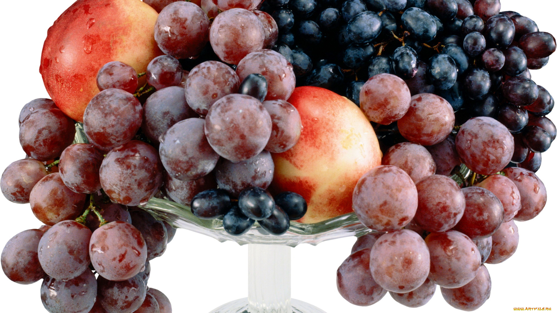 еда, виноград, яблока, ягода