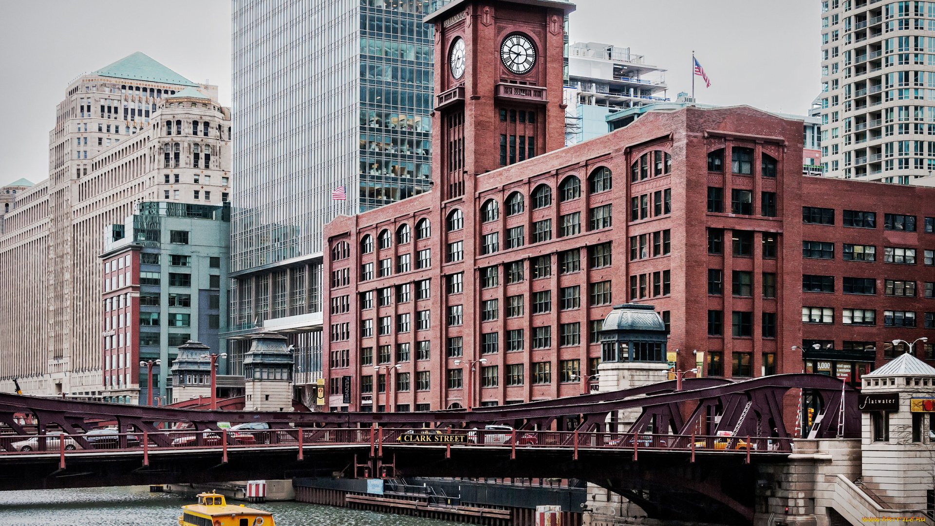 города, Чикаго, сша, illinois, chicago, usa, monarch, foods, building, river, north, иллинойс