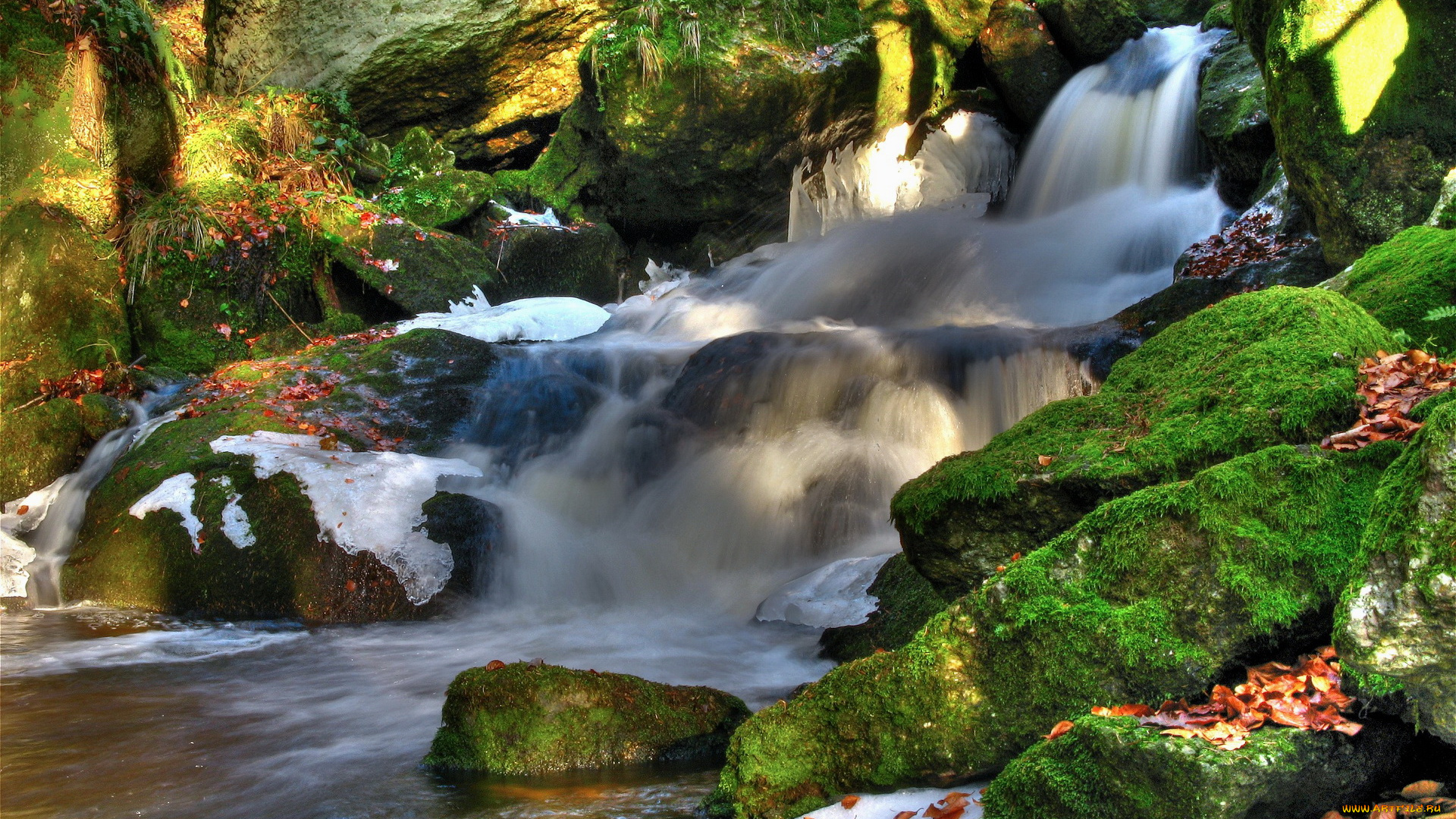 природа, водопады, австрия, исперталь
