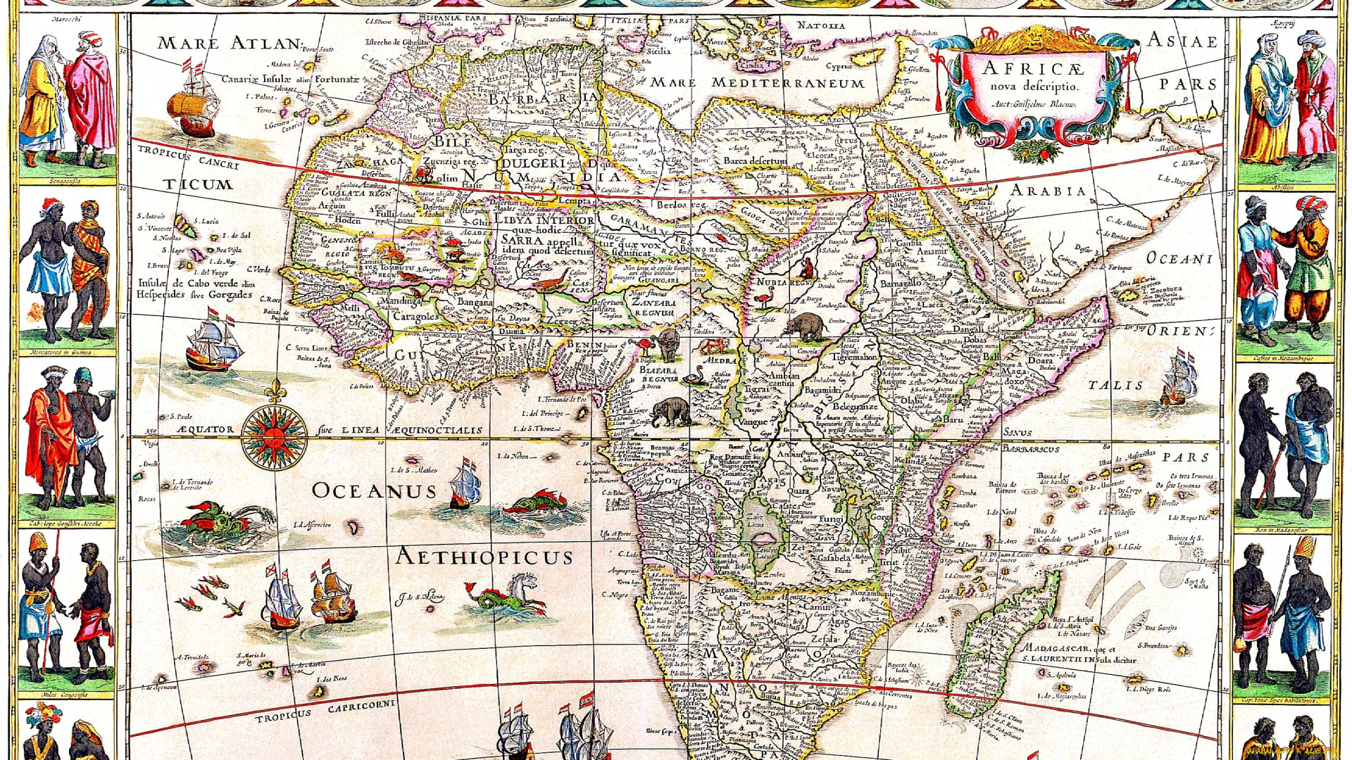 разное, глобусы, карты, гравюры, африка, карта, старинный