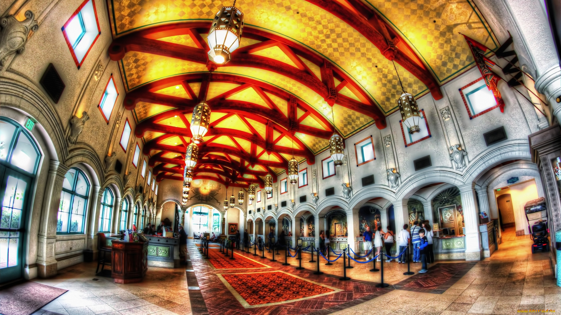 интерьер, казино, торгово, развлекательные, центры, hdr