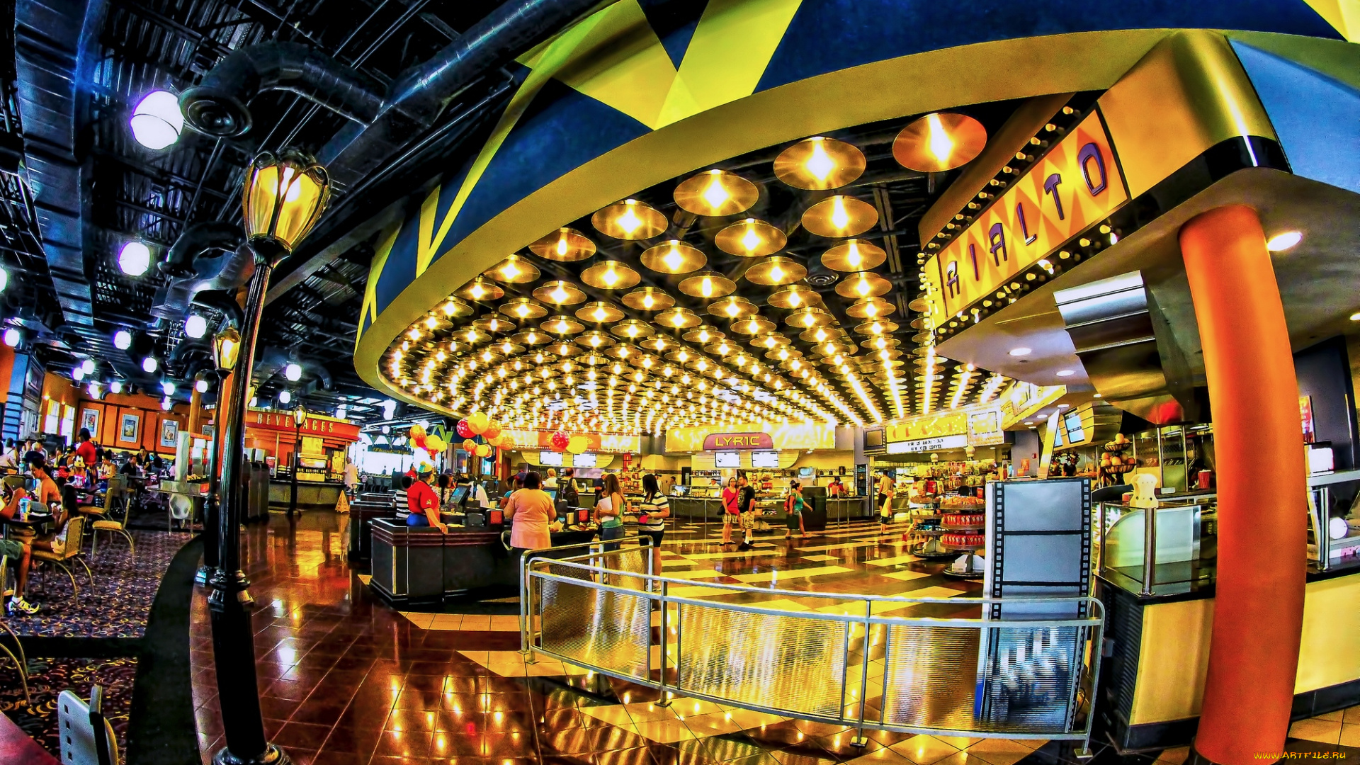 интерьер, казино, торгово, развлекательные, центры, hdr