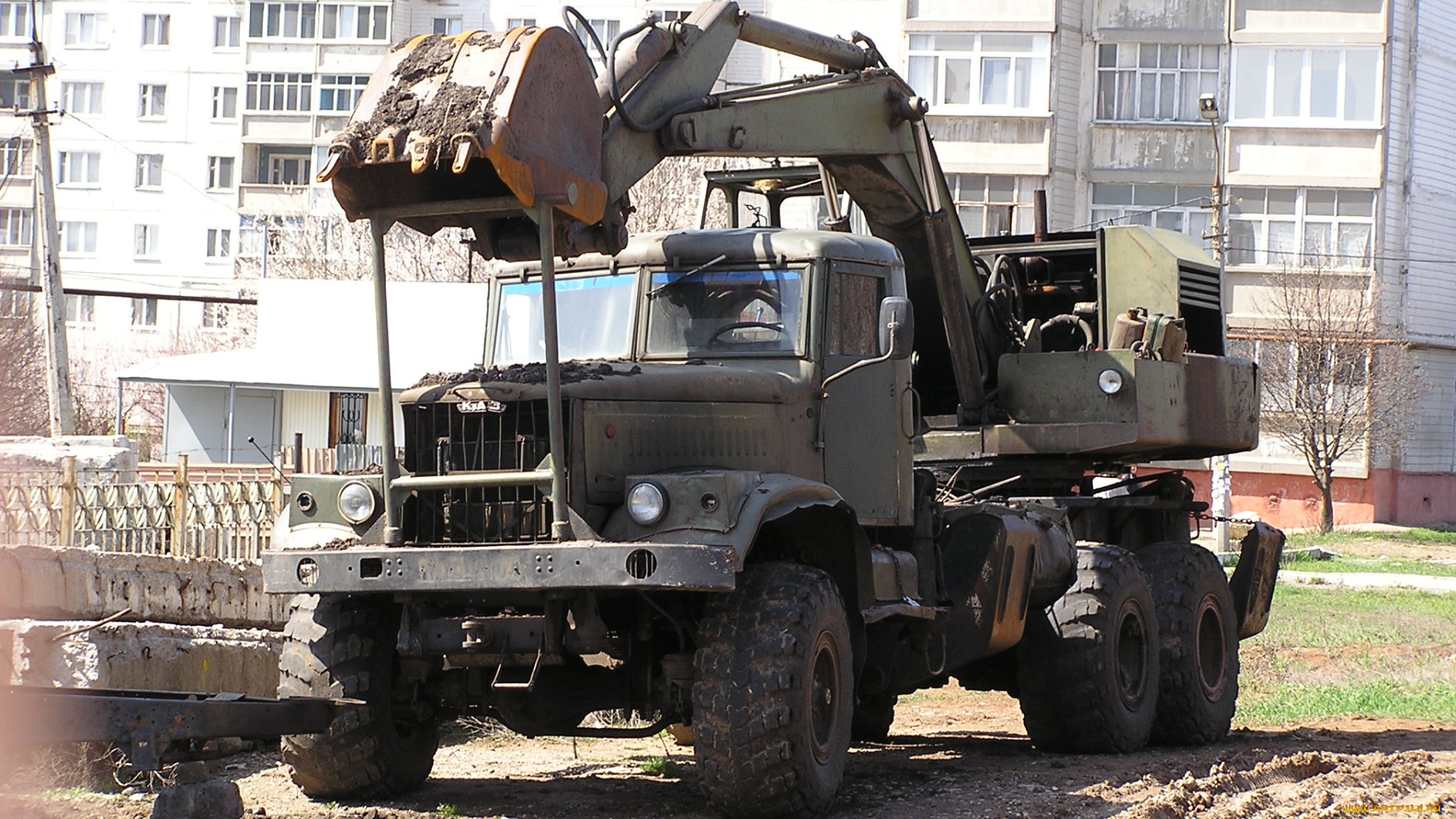 краз, техника, экскаваторы, эксковатор