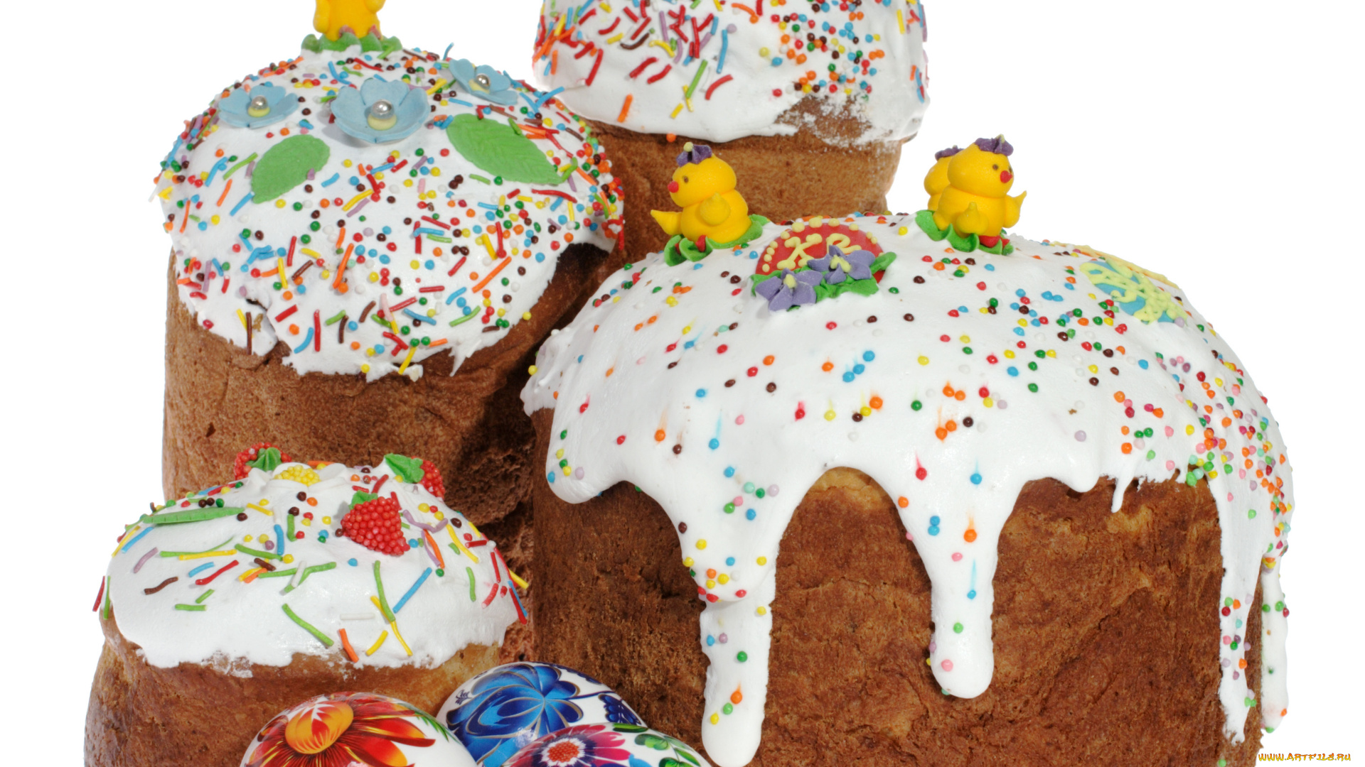 праздничные, пасха, куличи, глазурь, писанки