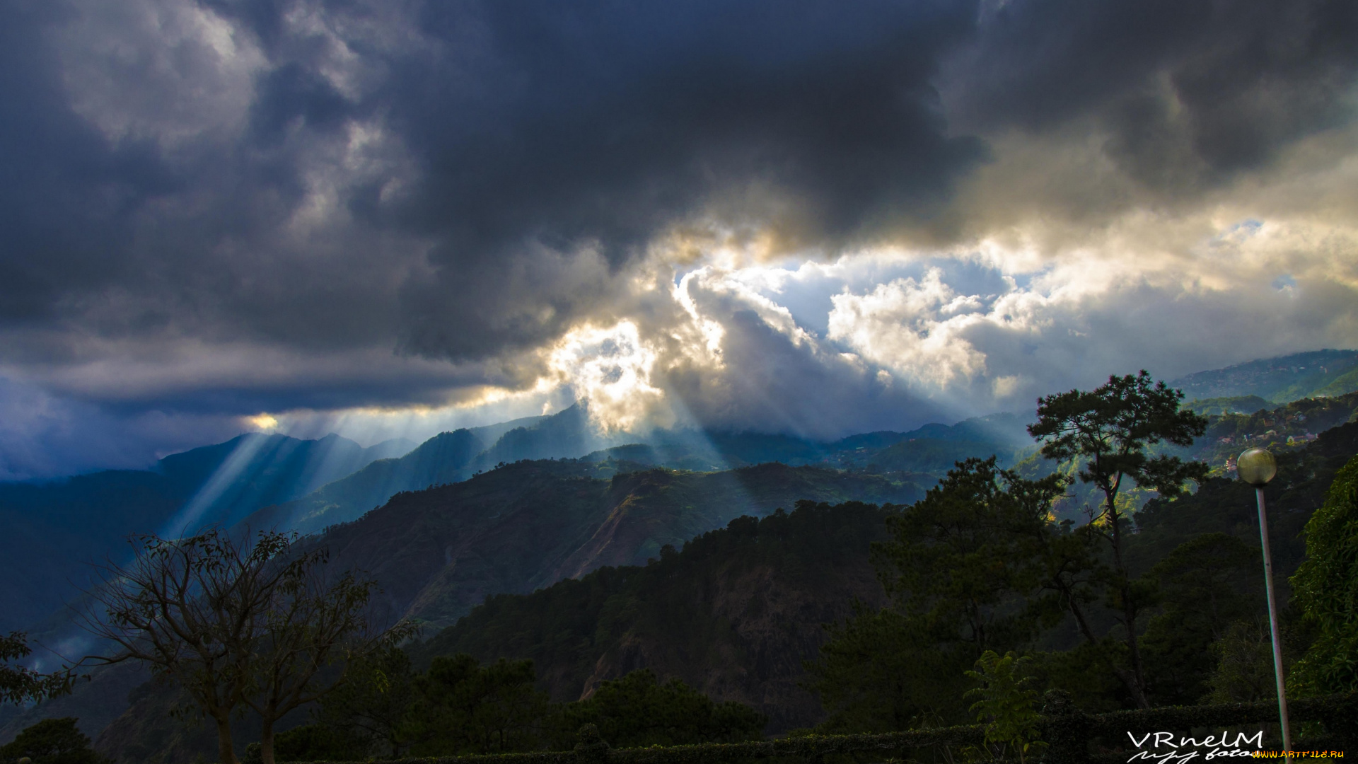 природа, горы, hdr