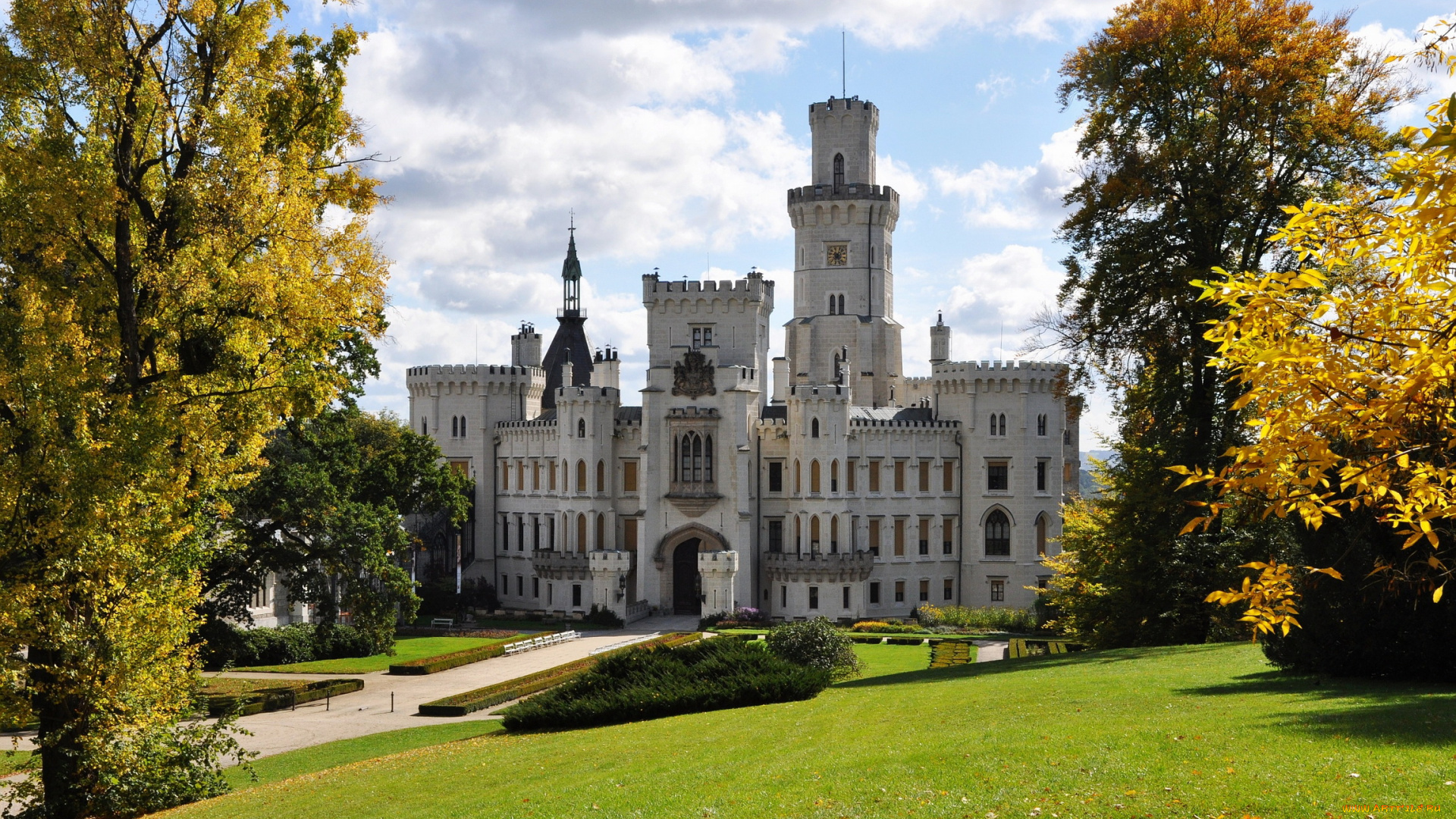 замок, hlubokа, nad, vltavou, Чехия, города, дворцы, замки, крепости