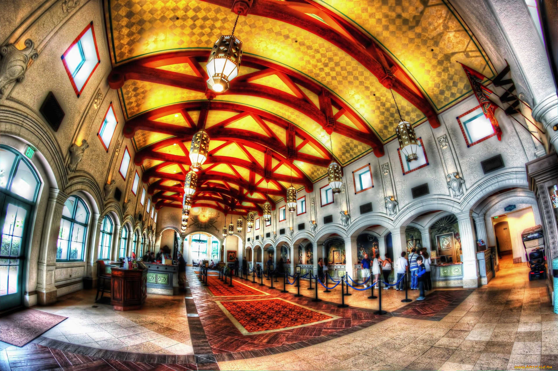 интерьер, казино, торгово, развлекательные, центры, hdr