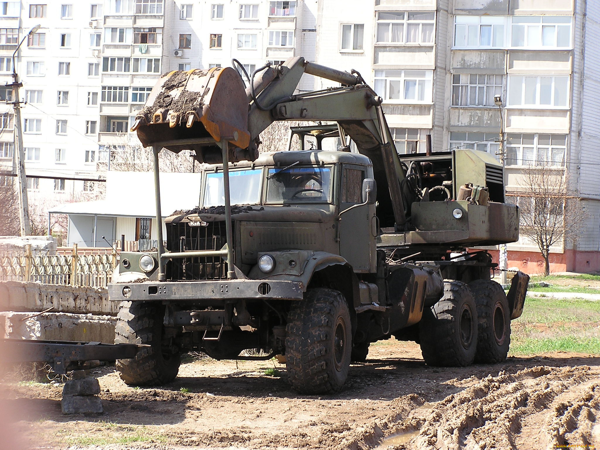 краз, техника, экскаваторы, эксковатор