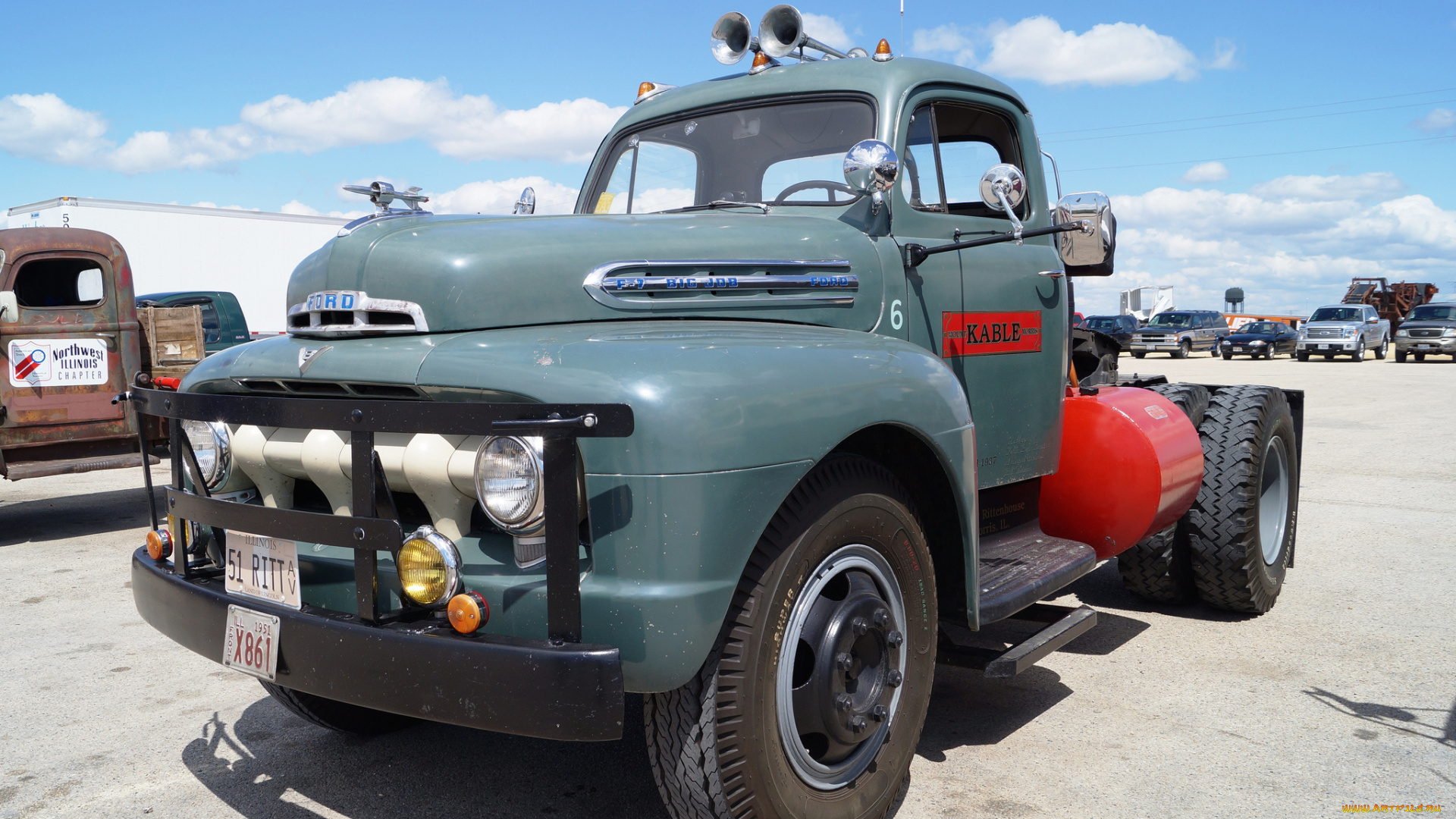 1951, ford, truck, f-7, big, job, автомобили, ford, trucks, тягач, грузовик, седельный