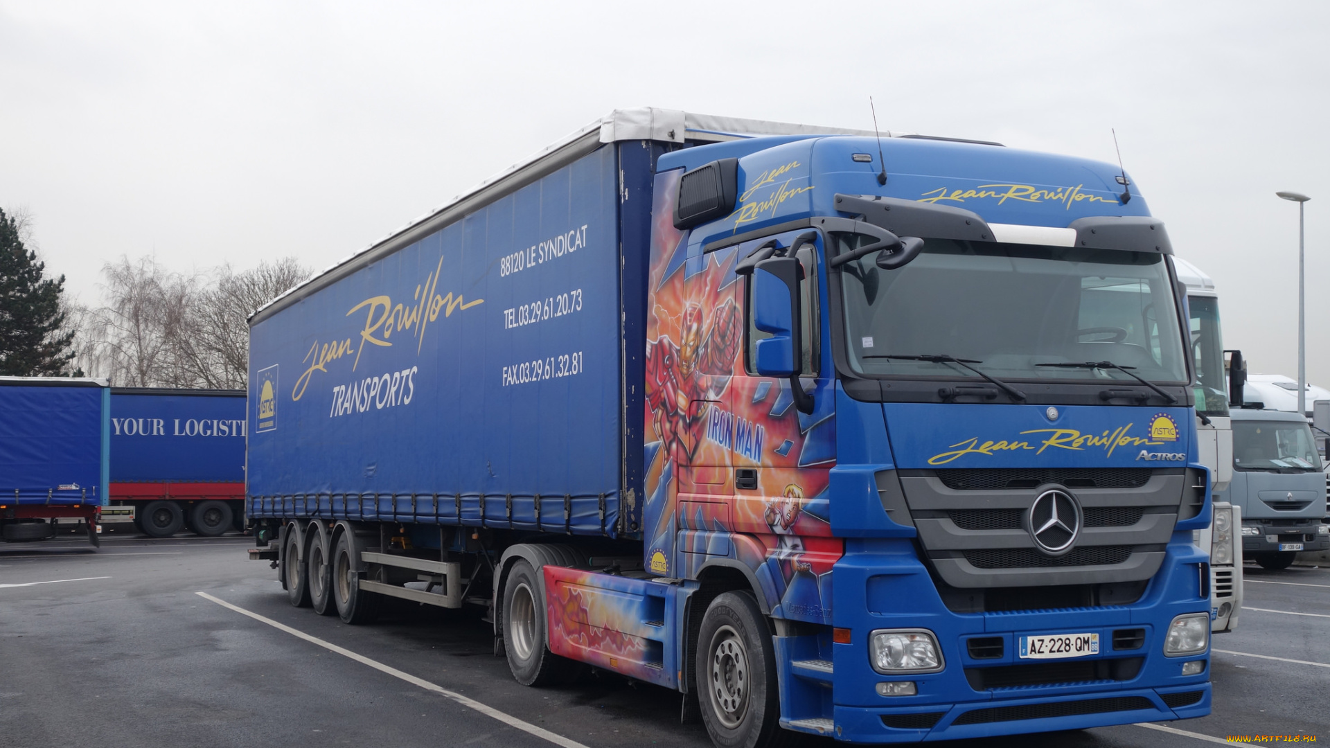 автомобили, mercedes, trucks, тягач, контейнеровоз, грузовик