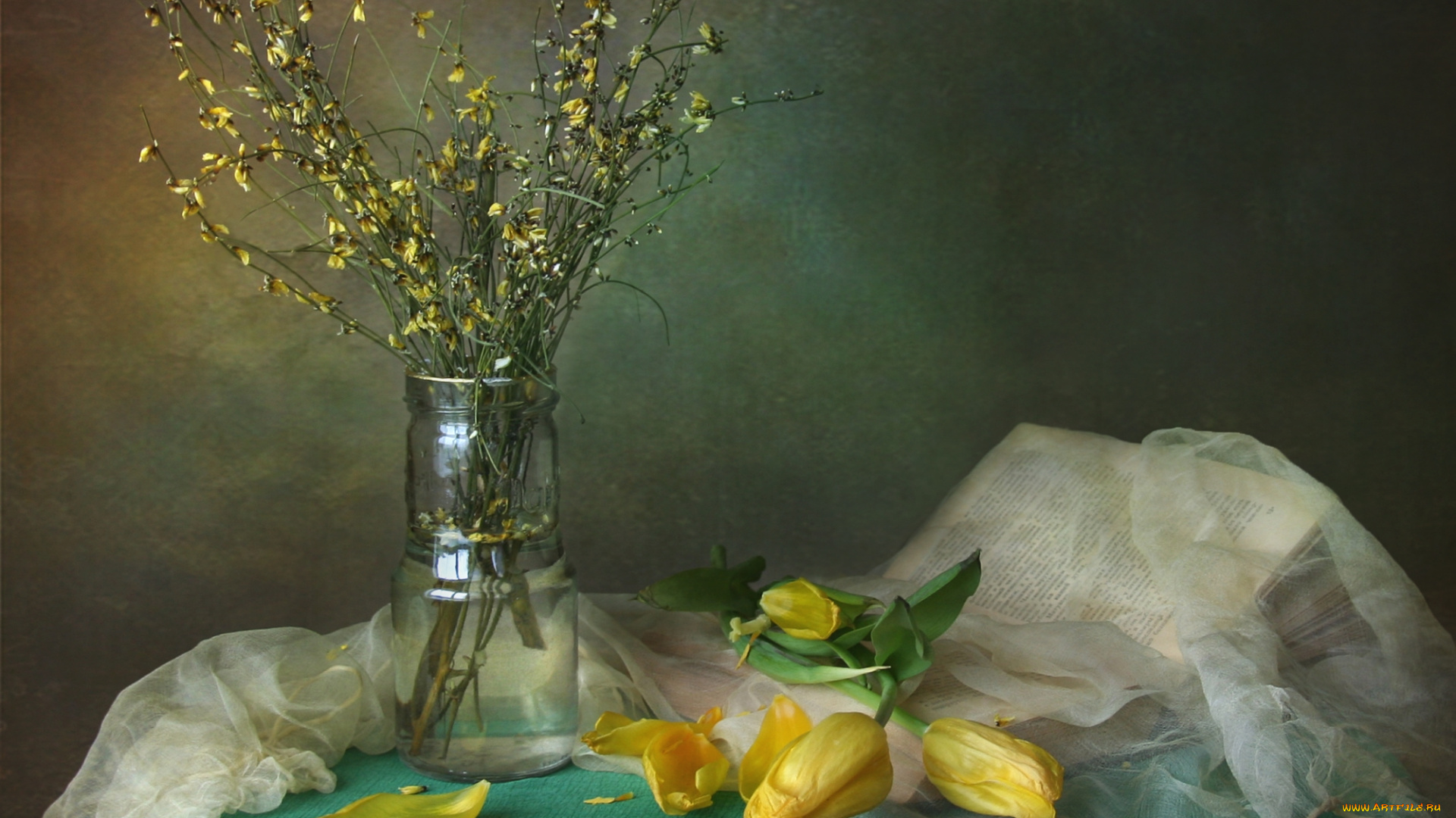 цветы, разные, вместе, натюрморт