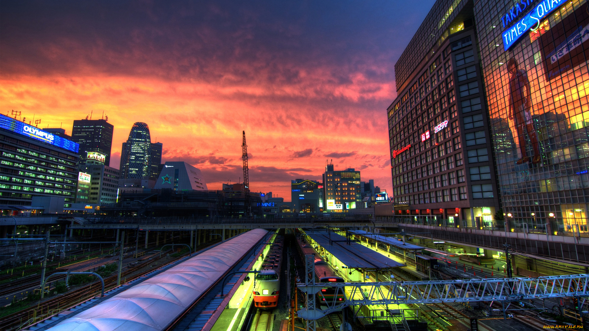 города, токио, , Япония, япония, вокзал, токио