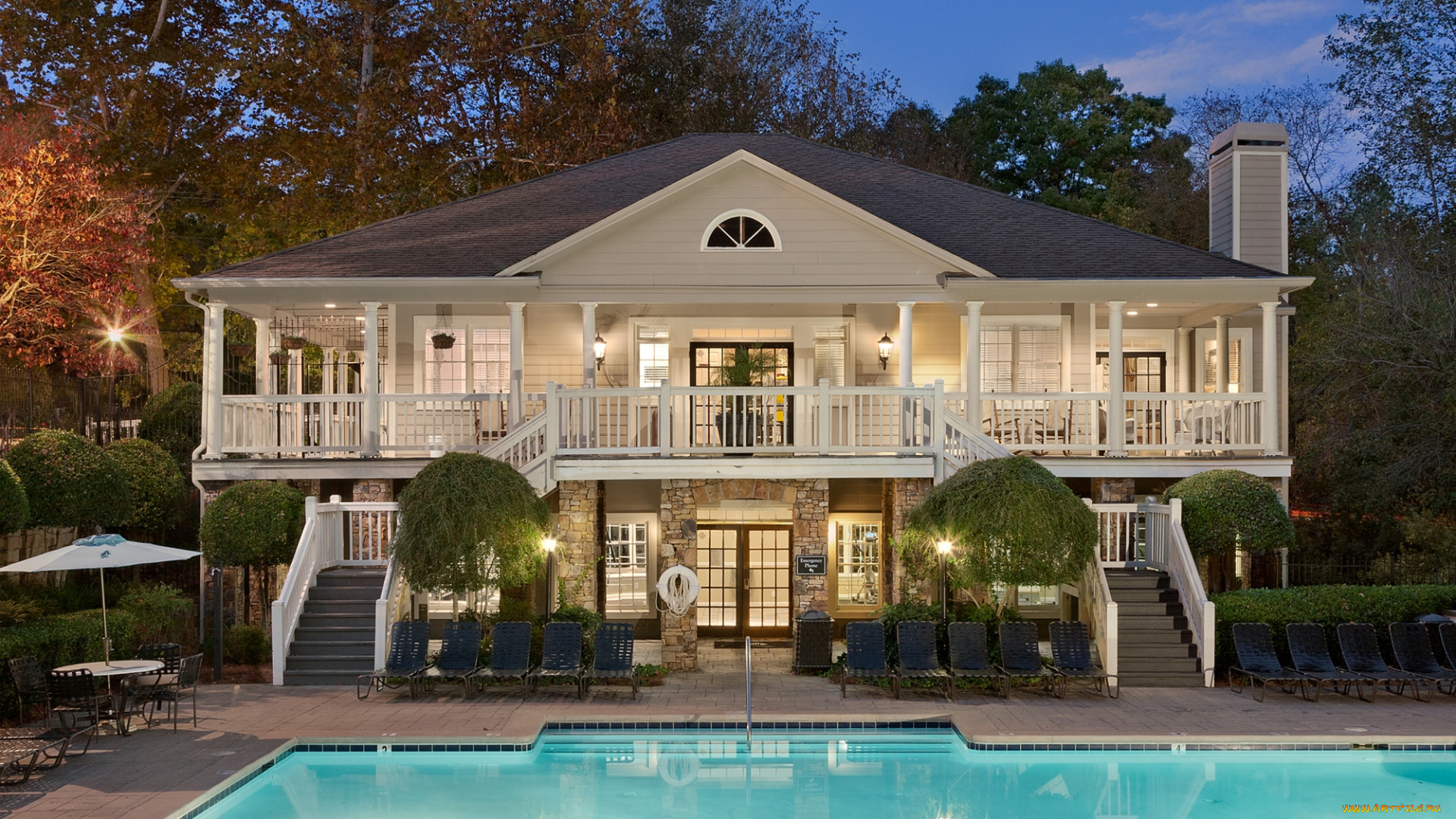 интерьер, бассейны, , открытые, площадки, бассейн, дом