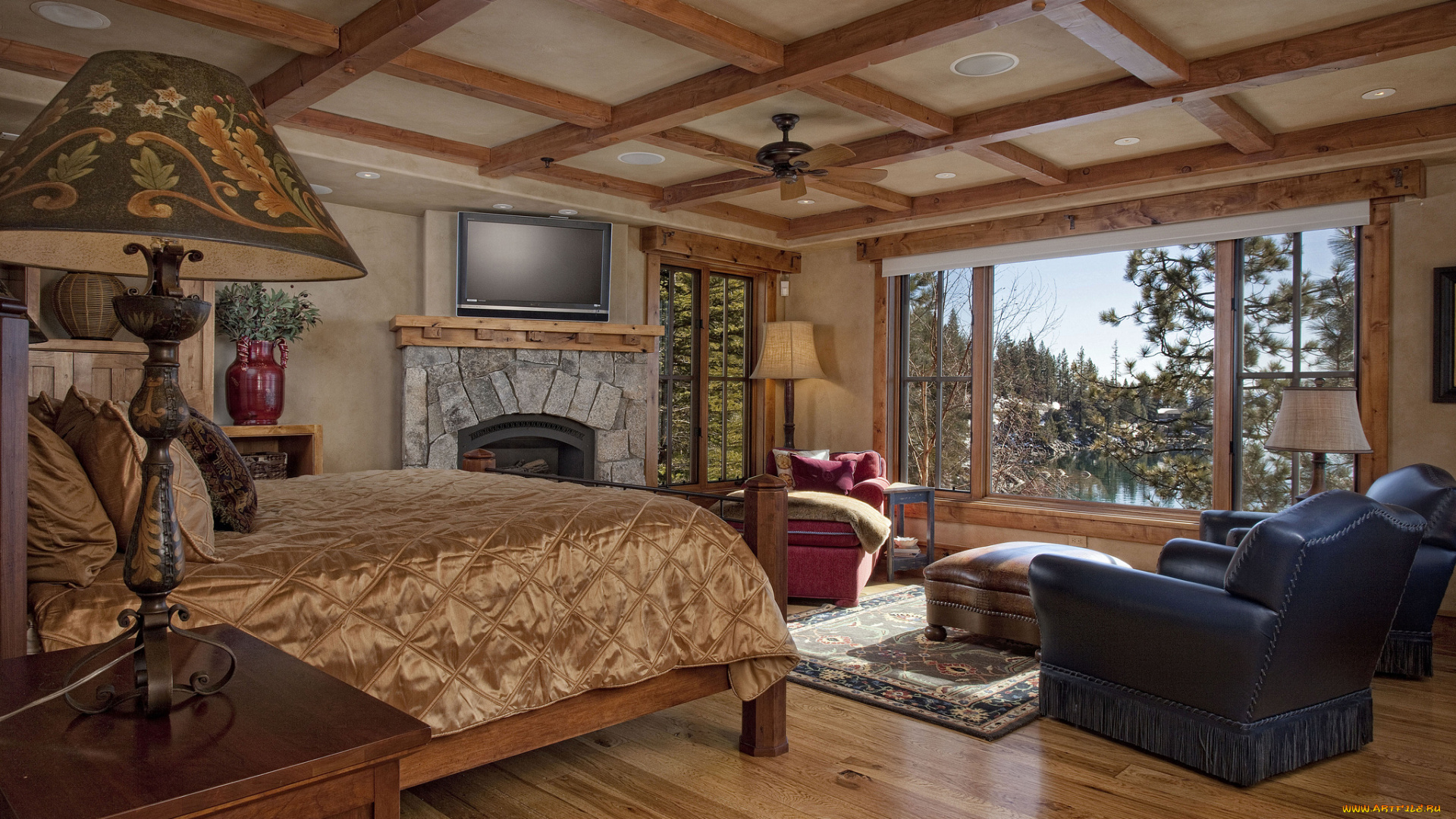 интерьер, спальня, кровать