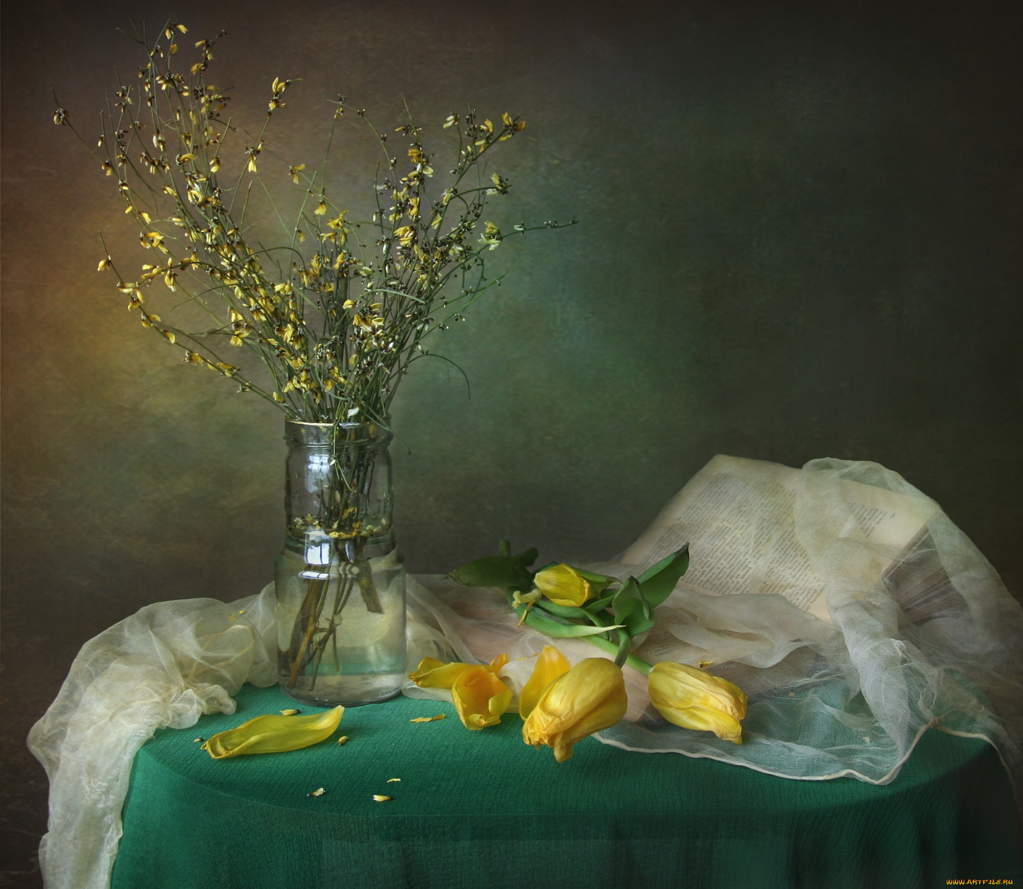 цветы, разные, вместе, натюрморт