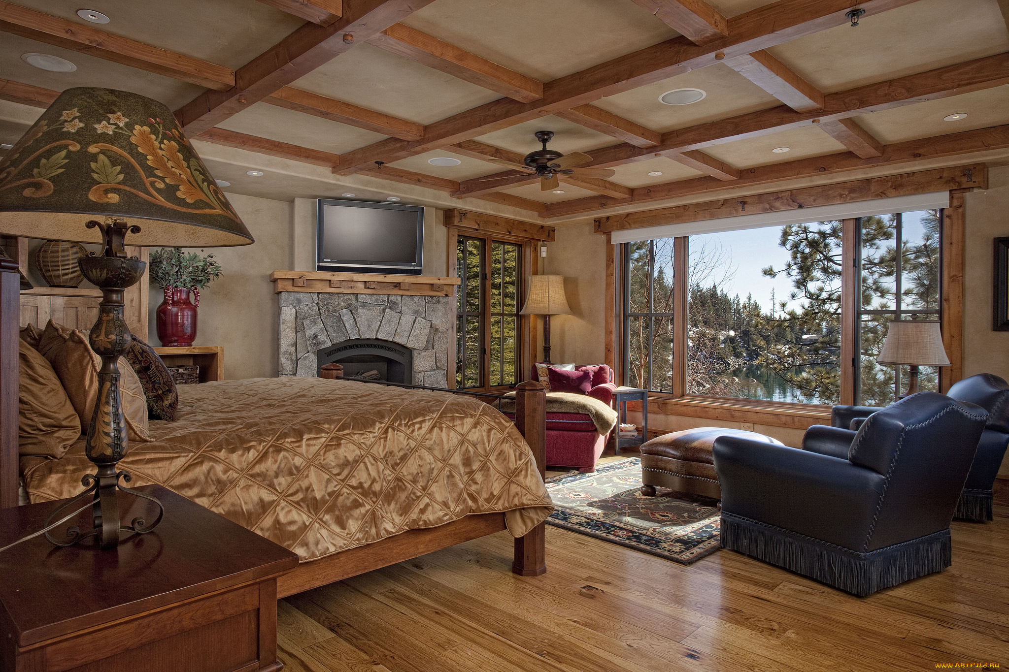 интерьер, спальня, кровать