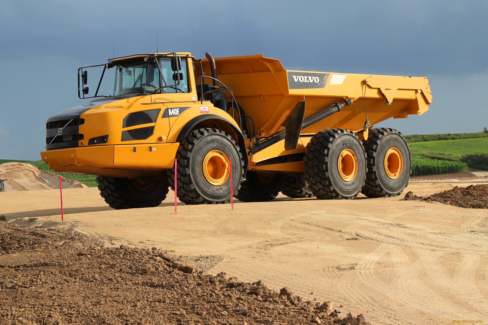 volvo, a40f, dump, truck, техника, строительная, техника, самосвал, карьерный, тяжёлый