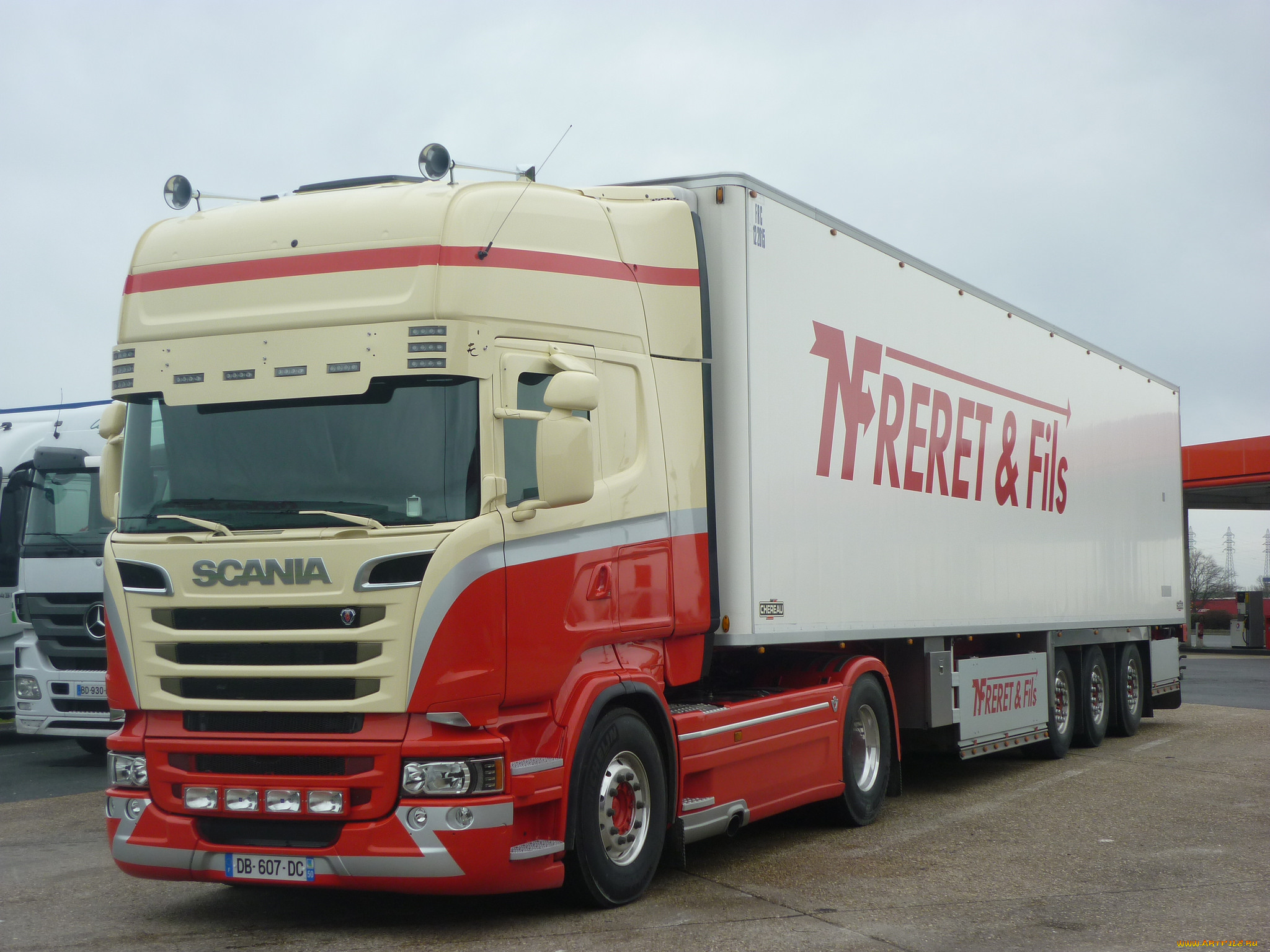 автомобили, scania, , выставка, улица, контейнеровоз, тягач, грузовик