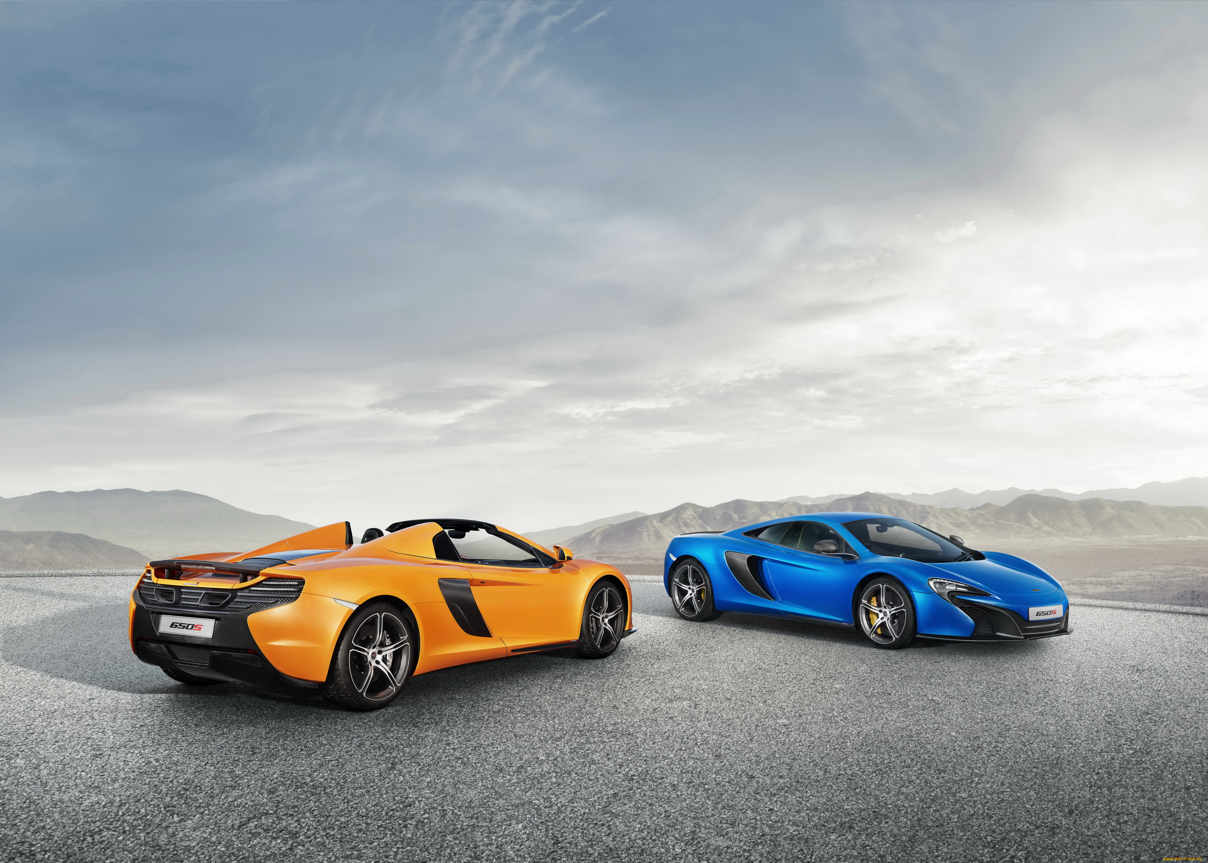 2014, mclaren, 650s, spider, автомобили, mclaren, синий, желтый