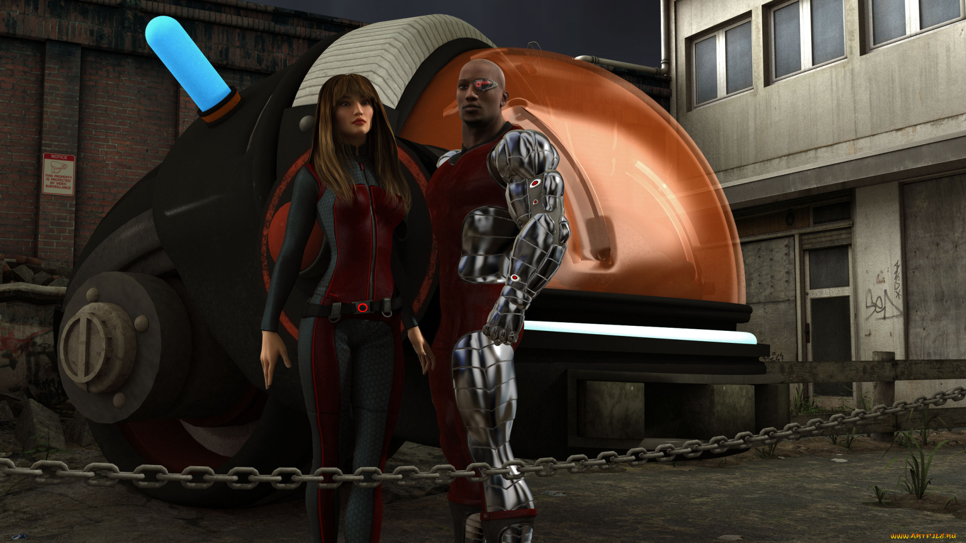 3д, графика, фантазия, , fantasy, фон, киборг, девушка, взгляд