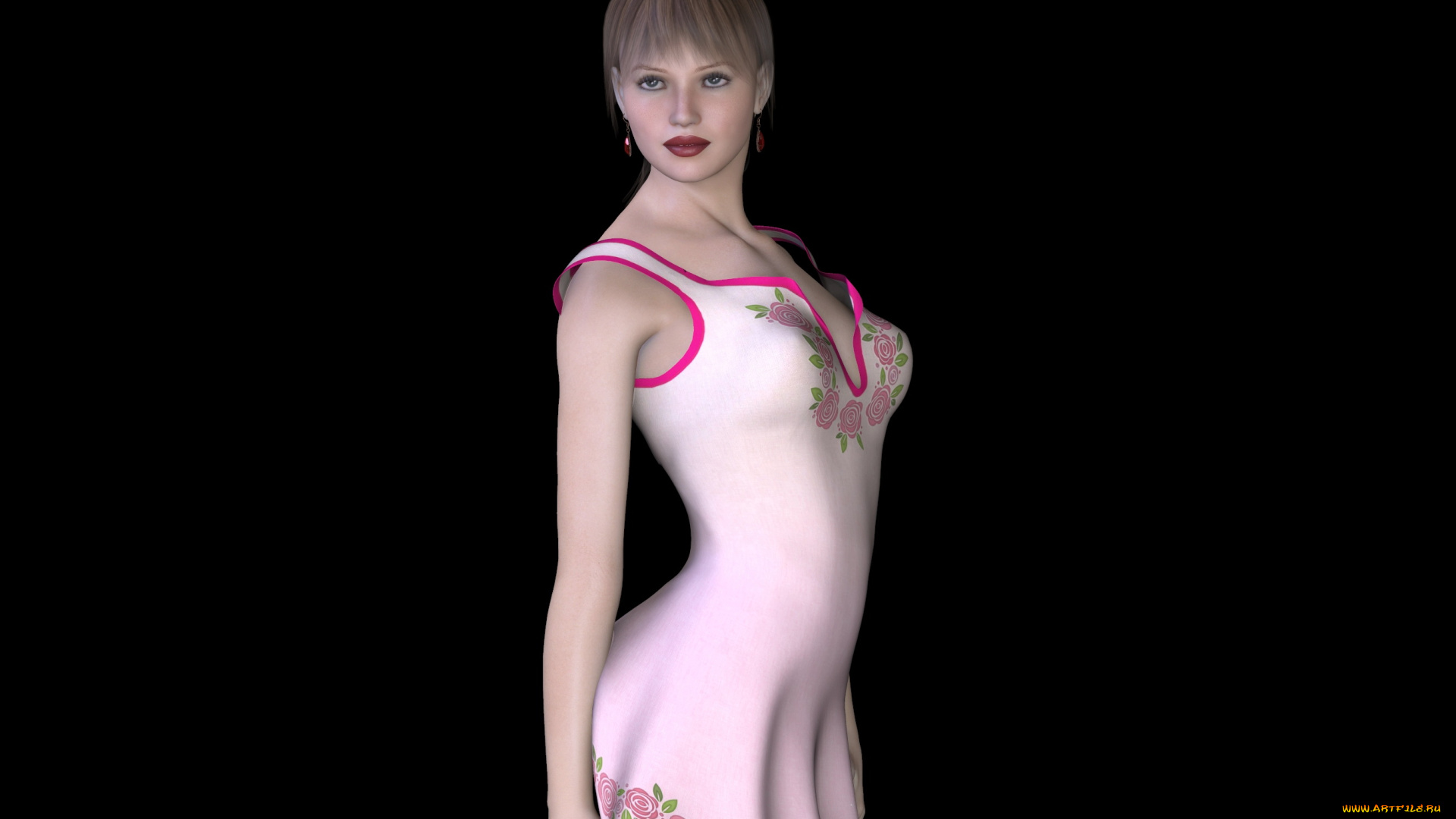 3д, графика, люди, , people, фон, взгляд, девушка