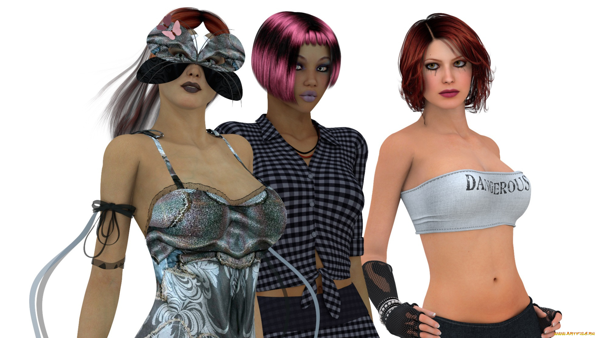 3д, графика, люди, , people, фон, взгляд, девушки