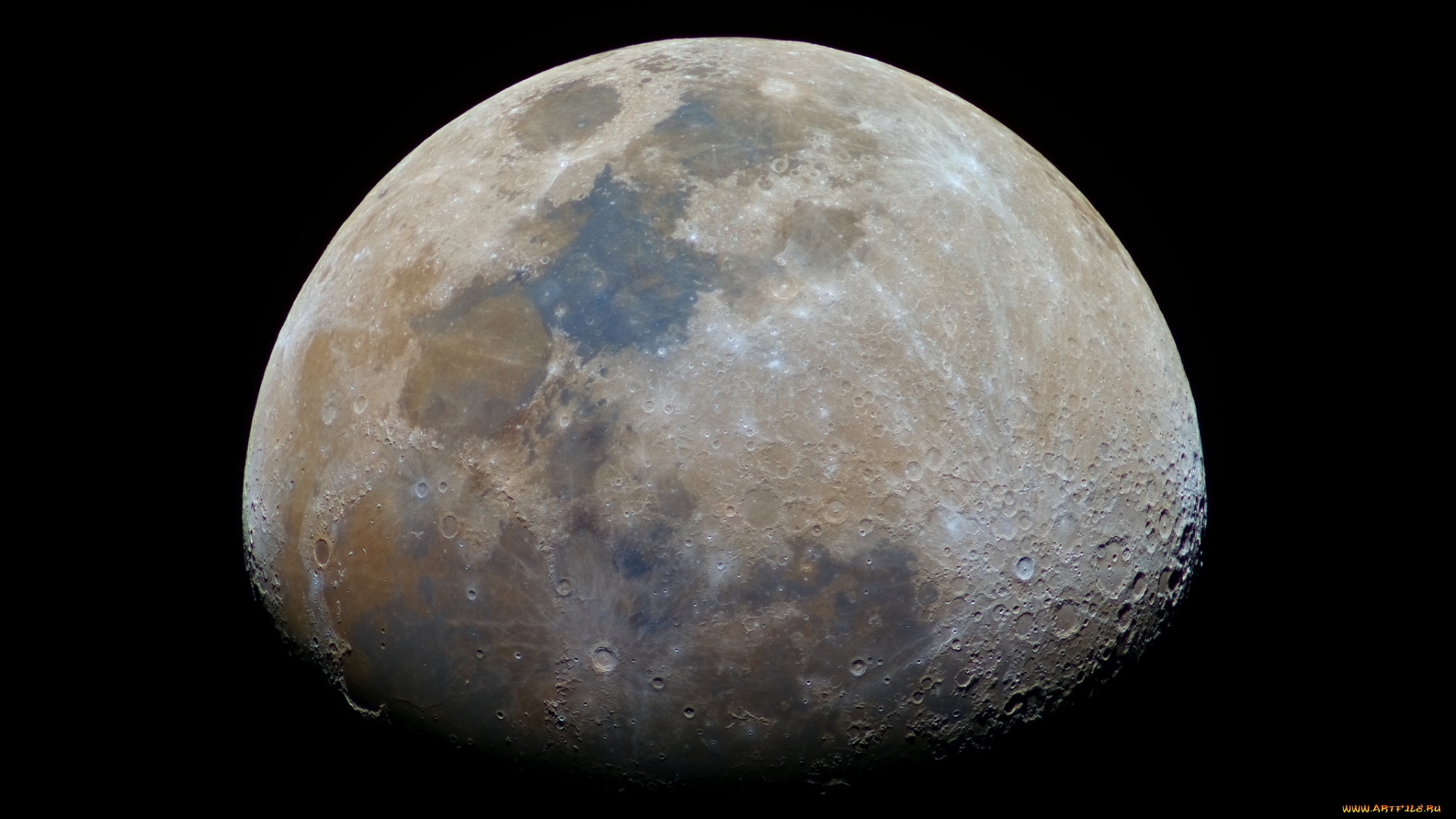 космос, луна, спутник, ночь, moon