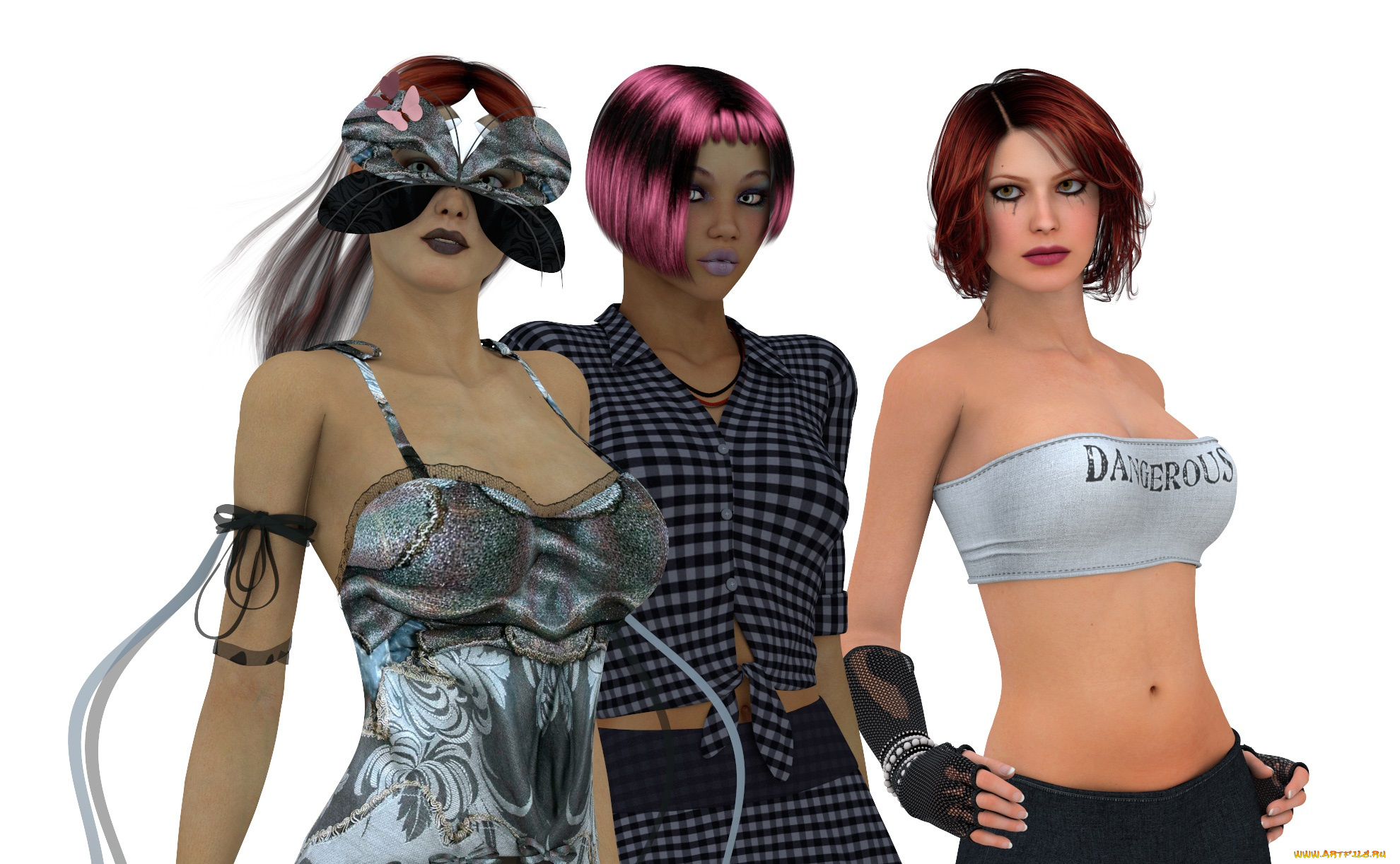 3д, графика, люди, , people, фон, взгляд, девушки