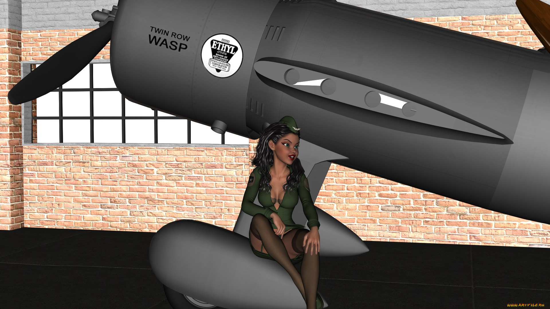 3д, графика, люди, , people, фон, взгляд, девушка, самолет