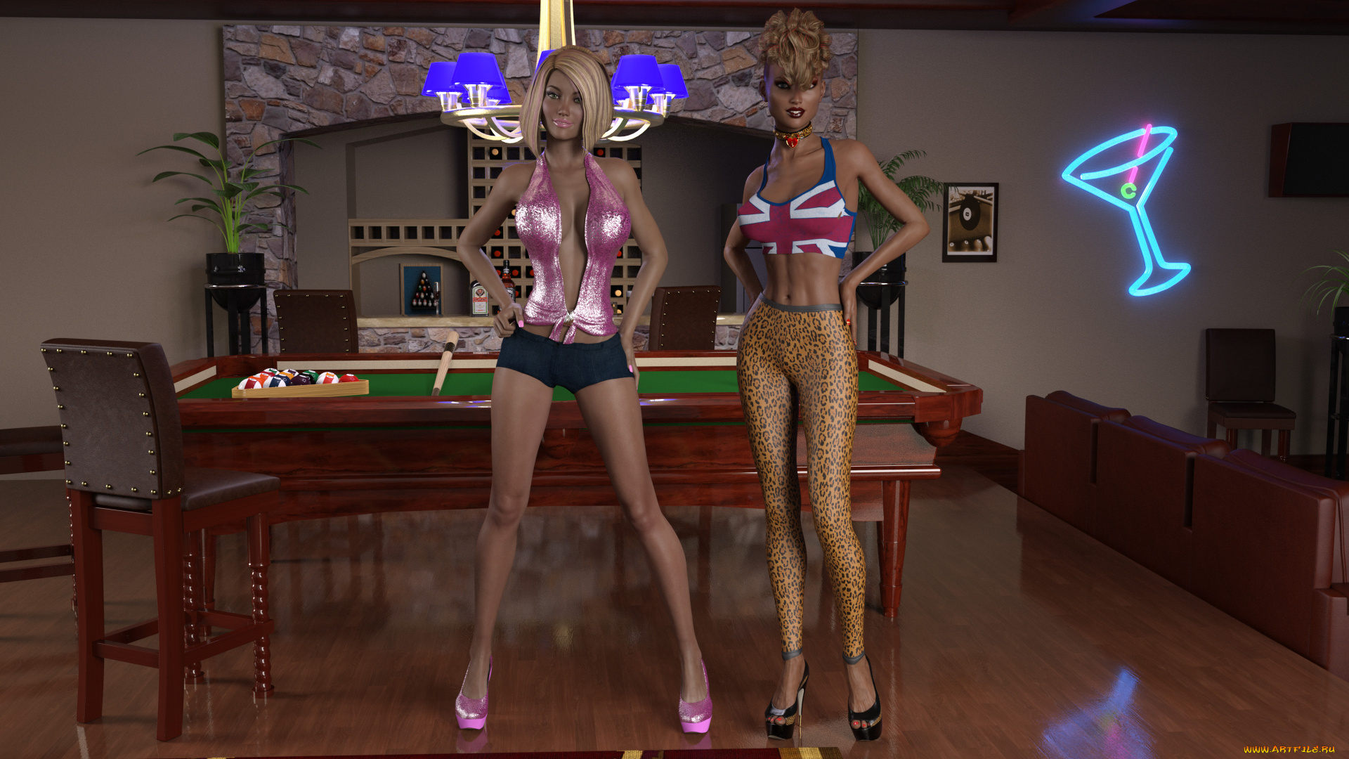 3д, графика, люди, , people, фон, взгляд, девушки, интерьер