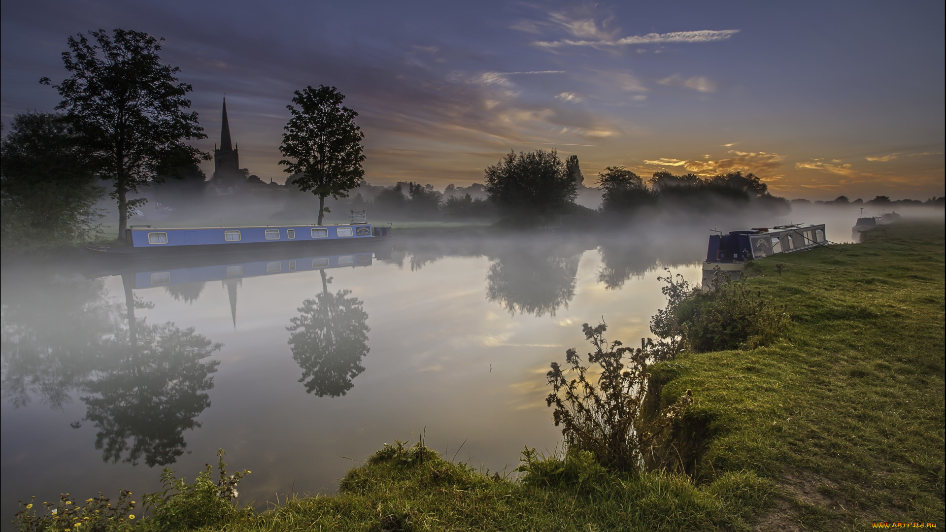 природа, реки, озера, река, закат