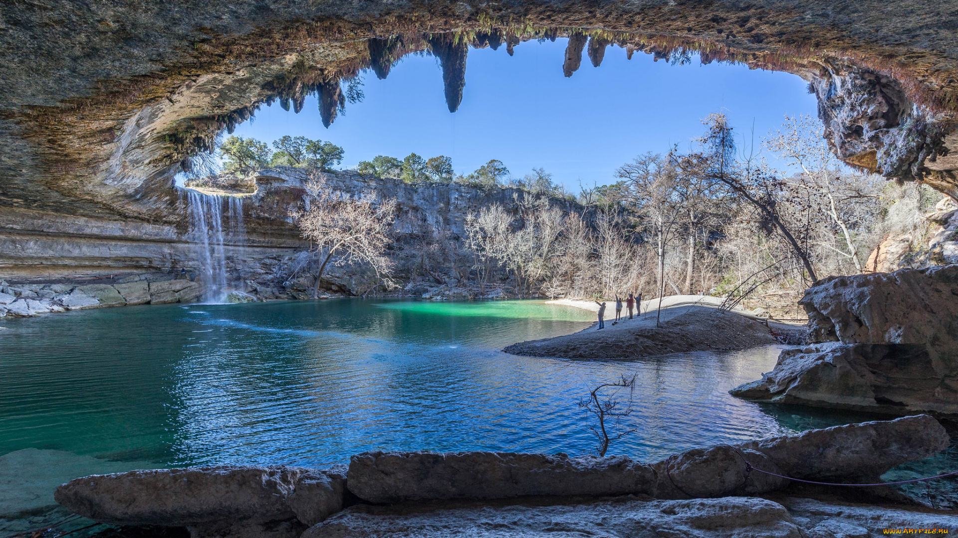 природа, водопады, водопад, река, лес