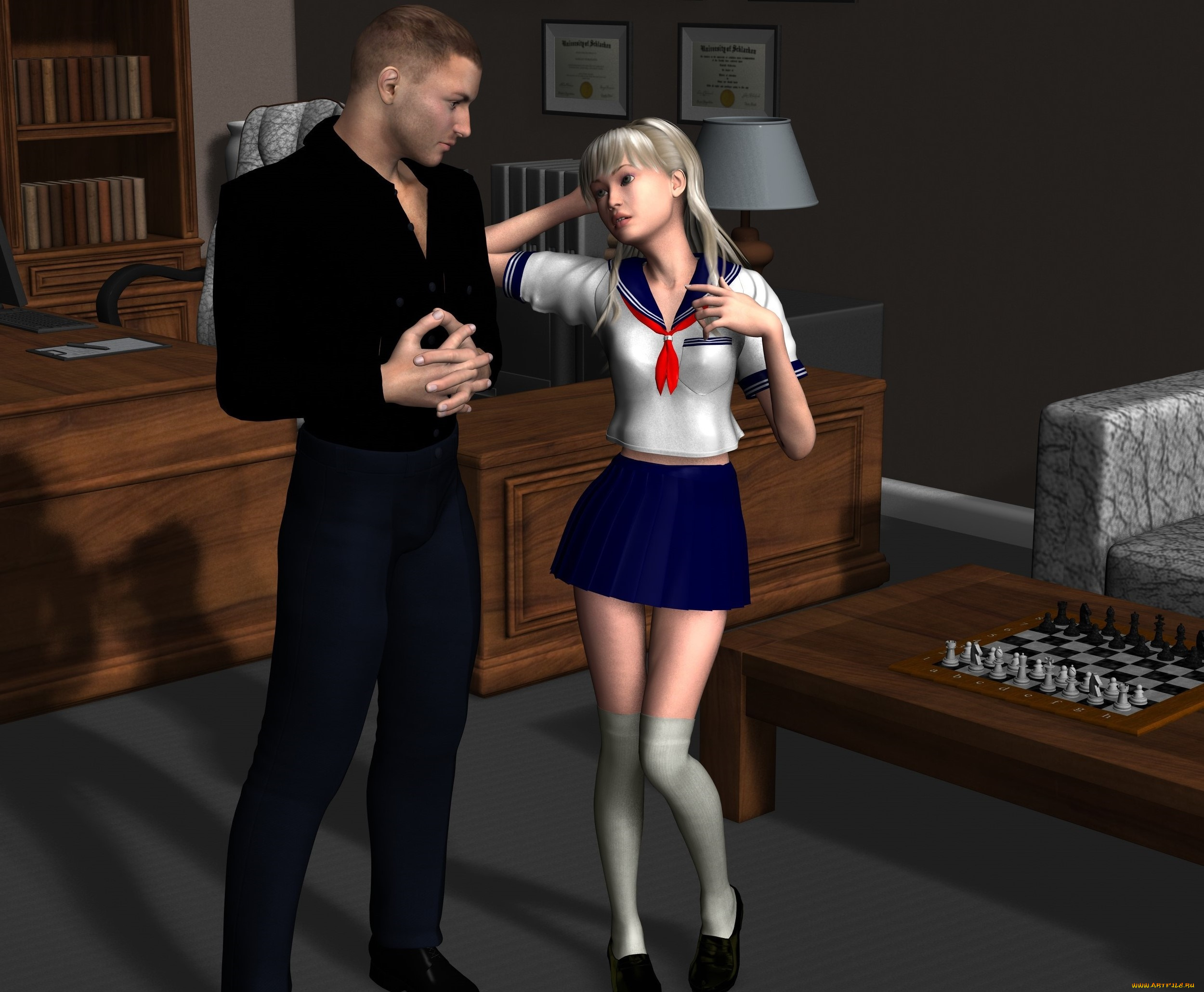 3д, графика, люди, , people, взгляд, девушка, парень, фон