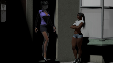 Картинка 3д+графика люди+ people девушки взгляд фон