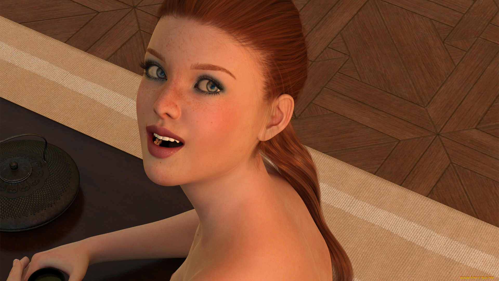 3д, графика, портрет, , portraits, взгляд, фон, девушка