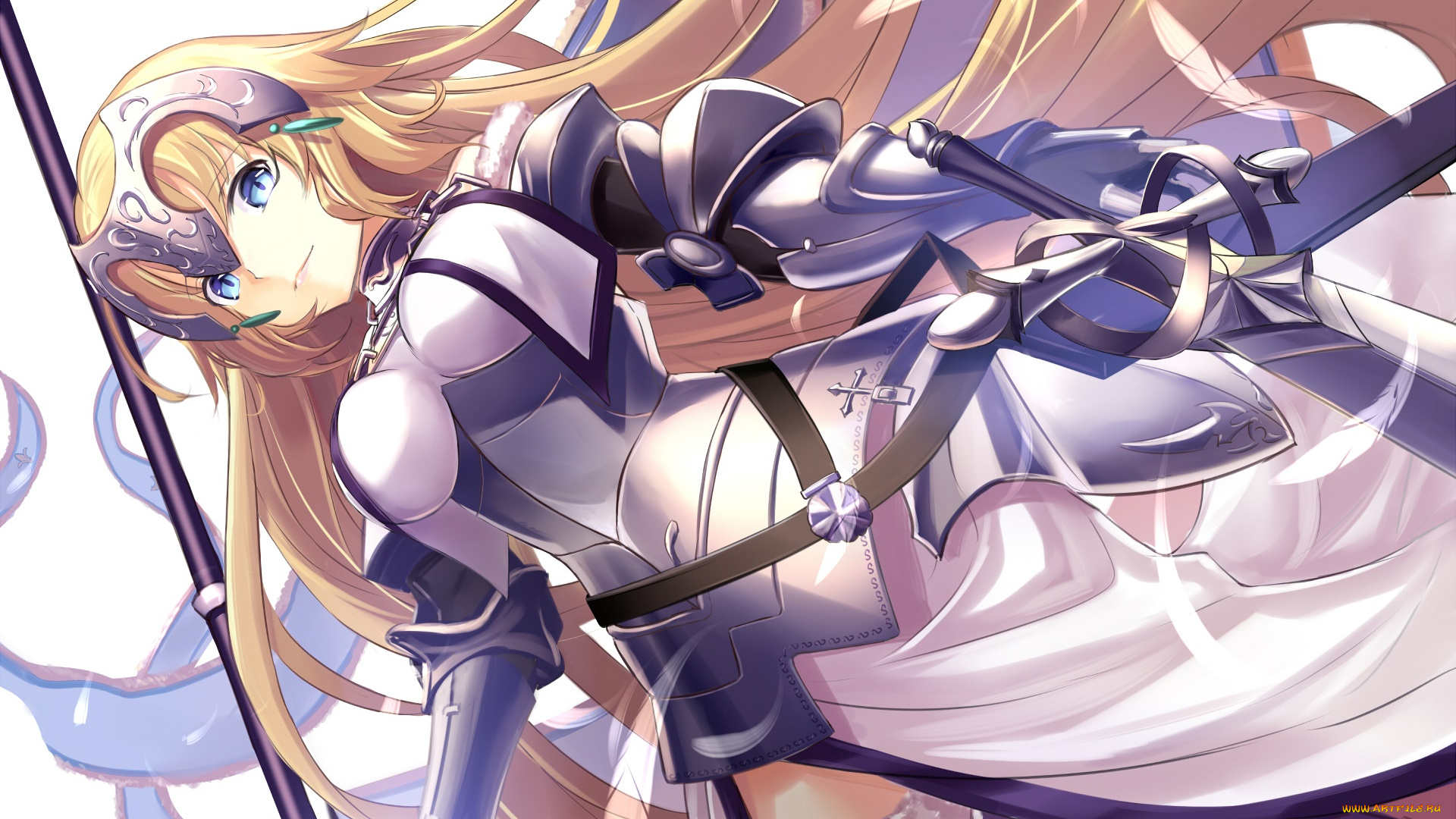 аниме, fate, stay, night, взгляд, фон, девушка