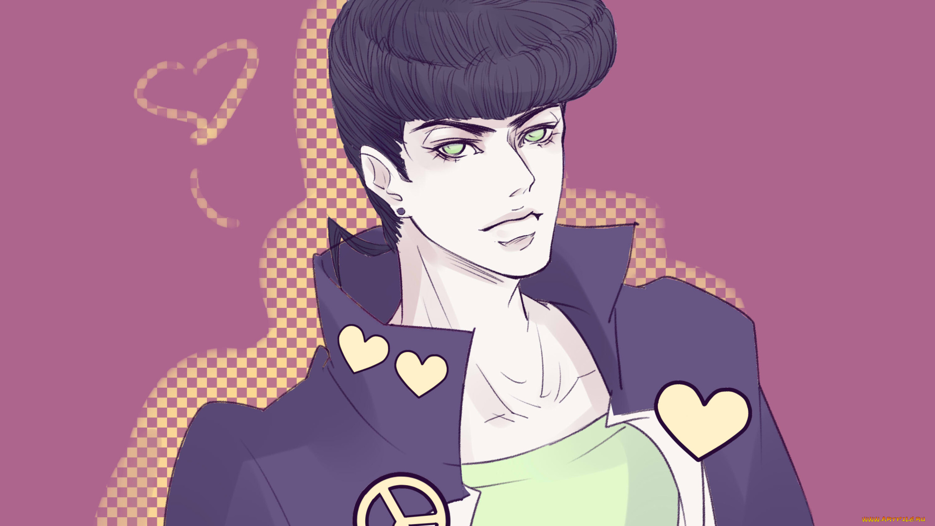 аниме, jojo`s, bizarre, adventure, парень