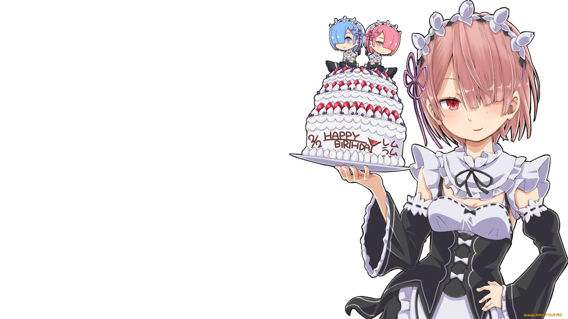 аниме, re, , zero, kara, hajimeru, isekai, seikatsu, фон, взгляд, девушка