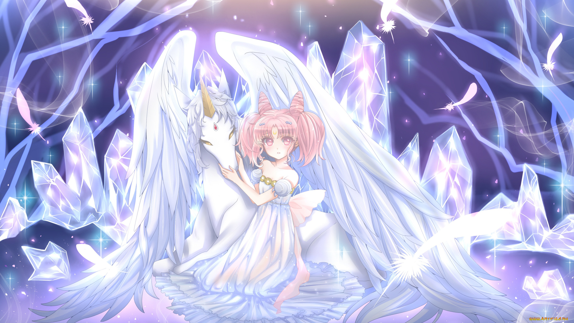 аниме, sailor, moon, единорог, девочка