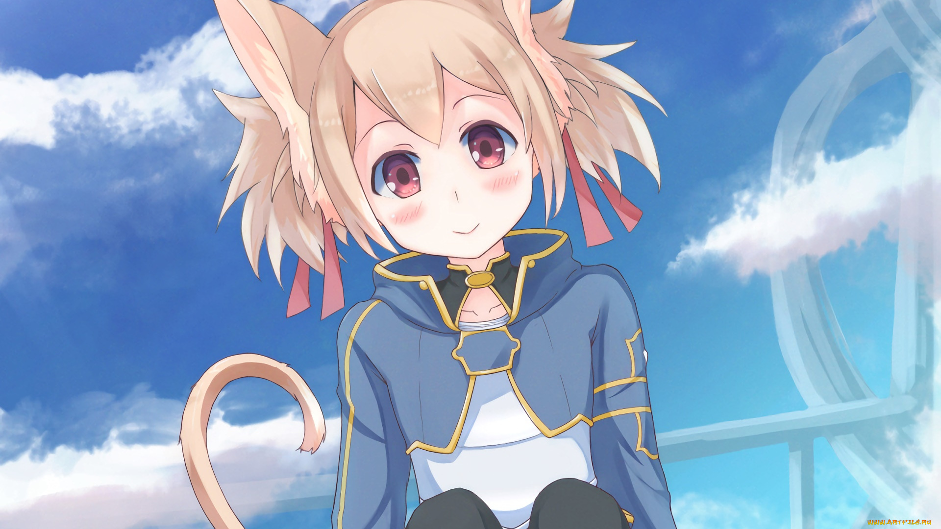 аниме, sword, art, online, девушка, взгляд, фон