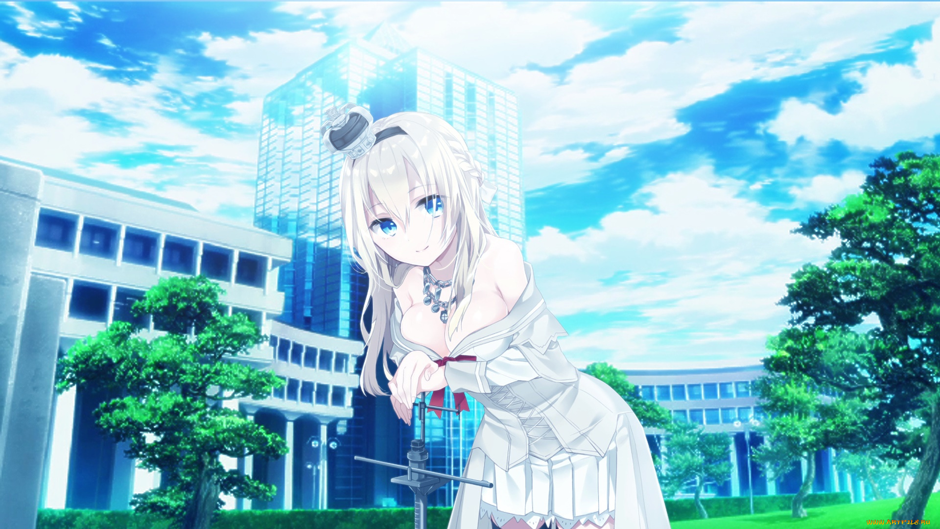 аниме, unknown, , другое, девушка, взгляд, фон