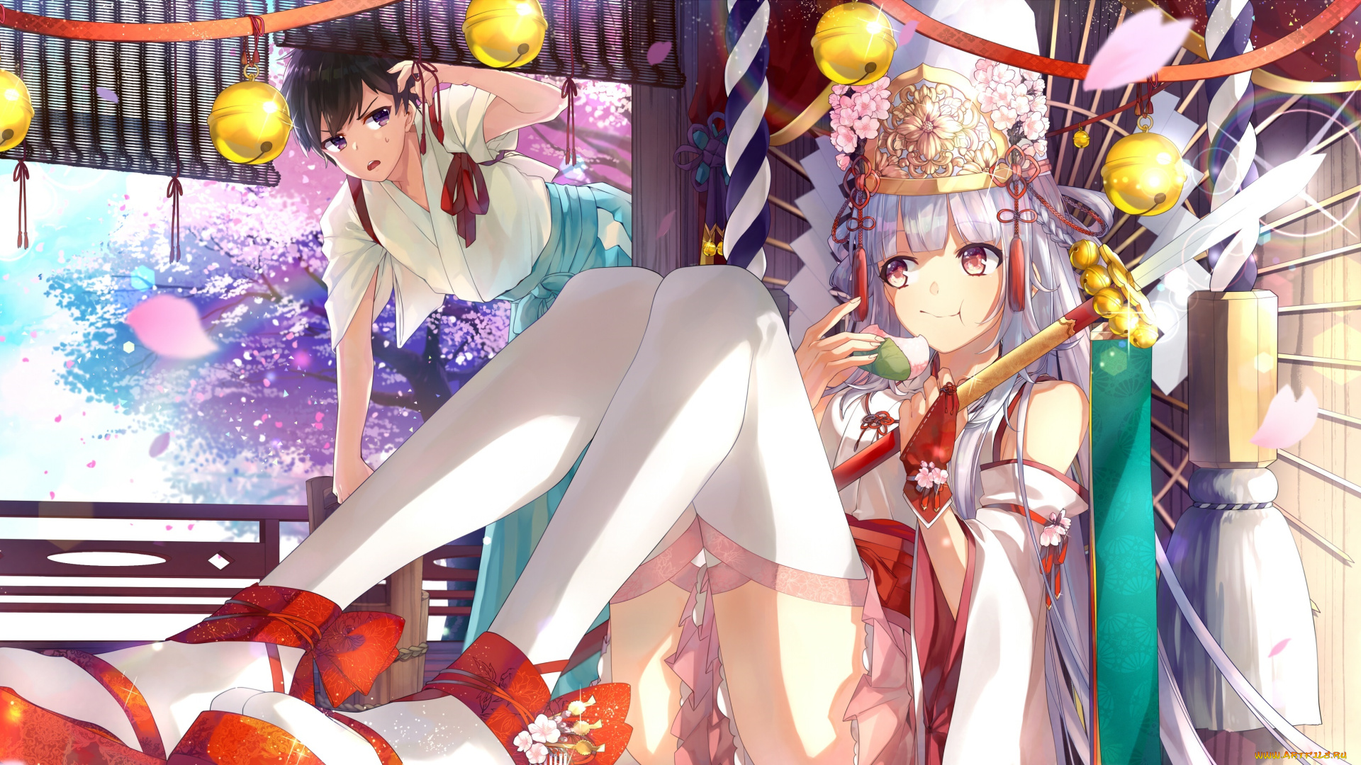 аниме, unknown, , другое, девушка, взгляд, фон