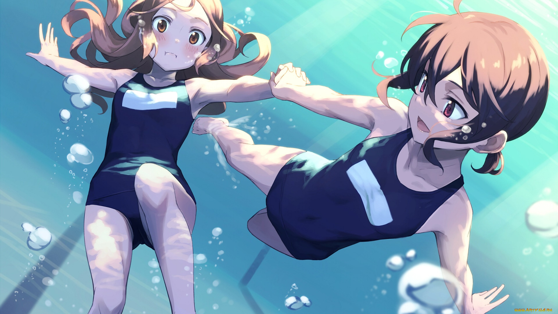 аниме, unknown, , другое, девушки, фон, взгляд