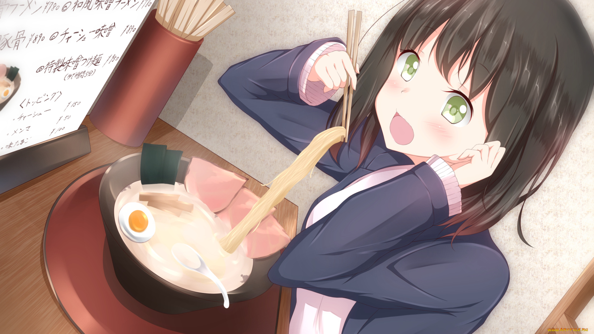 аниме, unknown, , другое, фон, взгляд, девушка