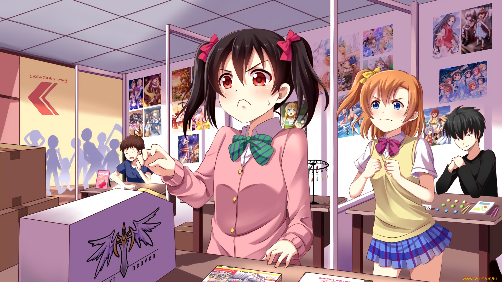 аниме, unknown, , другое, фон, взгляд, девушки