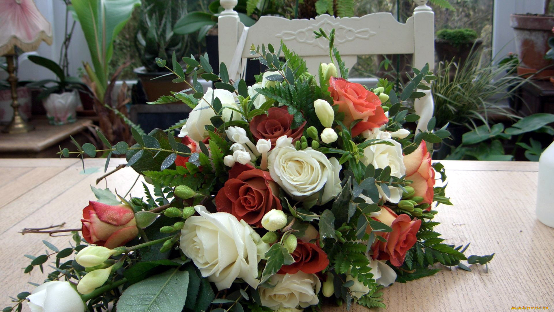 цветы, букеты, , композиции, розы, фрезии