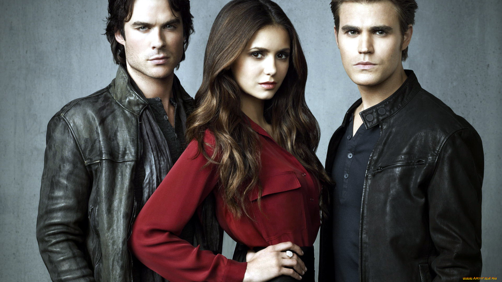 кино, фильмы, the, vampire, diaries, nina, dobrev, damon, paul, somerhalder, wesley, stefan, ian